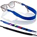 Sunglass Glasses Strap - 2 Pack Sport Eyewear Retainer - Anti Slip Fast Drying - Fits All (Blue + Black)