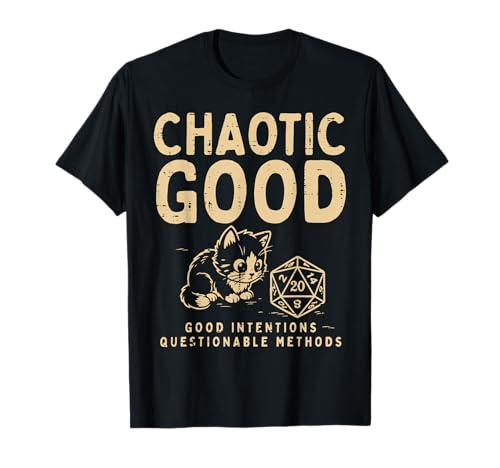 Gaming Cat Chaotic Good Funny Gamer Men Boys Kids Youth T-Shirt