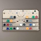 Personalized Golf Ball Marker Display, Wooden Golf Ball Display Case for Storing and Displaying Golf Ball Marker, Wall-Mounted Golf Ball Marker Display for 55 Golf Ball Marker