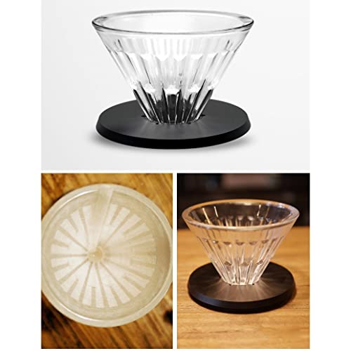 FCYIXIA 1 Satz Edelstahl Burr Kaffeeschleifungsset Gießen Übergießen Kaffee High Design Manuelle Kaffee Mühle – Bild 7