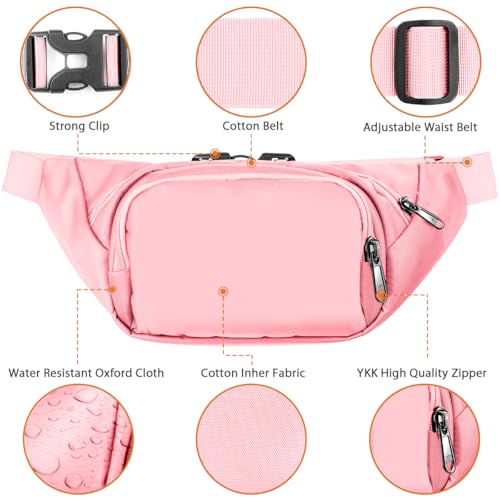 Image of Large Fanny Pack for Women Men - Syican Waist bag with 3-Zipper Pockets, Gifts for Enjoy Sports Traveling Workout Casual Hands-Free crossbody bags Fits MAX 7.9'' iPad & 6.6'' Phone