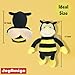 Garden Buzz Cuties Nana The Bee with Smile Face and Yellow Wings Plush Bumblebee Stuffed Animal Shaped Soft Bug Insect Toy Plushie Present