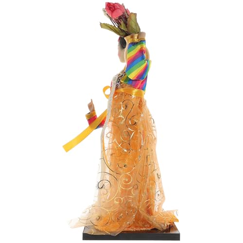 FUNNETOYU Muñeca Hanbok Coreana Tradicional de 12 Pulgadas Hecha a Mano Figura Artesanal Coreana para Decoración del Hogar Oficina y Cafeterías Diseño Colorido y Resistente al Desgaste