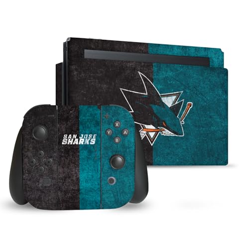 Skin Nintendo Switch San Jose Sharks Autocollant Vinyle NHL pour Console et Dock