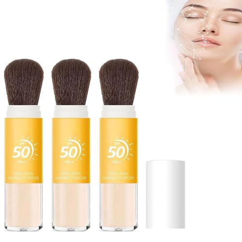 Lovelycat Mineral Sunscreen Face Powder Sunscreen Mineral Sunscreen Spf 50 Oil Control Natural Matte Finish Lasting Lightweight Breathable For All Skin (3PC)