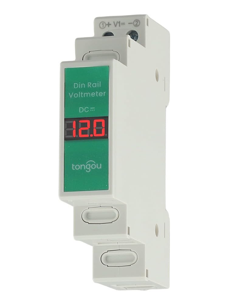 1-Wege-DIN-Schienen-Spannungsmesser, DC 11V-310V Digitalanzeige mit 2% Genauigkeit, Echtzeit-Detektor für industrielle Bedienfelder