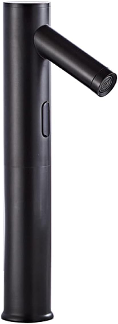 HCFYAUIS Automatic Sensor Taps for Bathroom Sink Mixer Tap Touchless Faucet Black Hot and Cold Water Tall Basin Taps