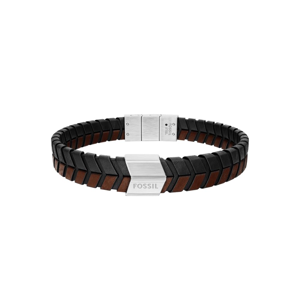 Fossil Men's Multicolor Leather Bracelet, JF04984040