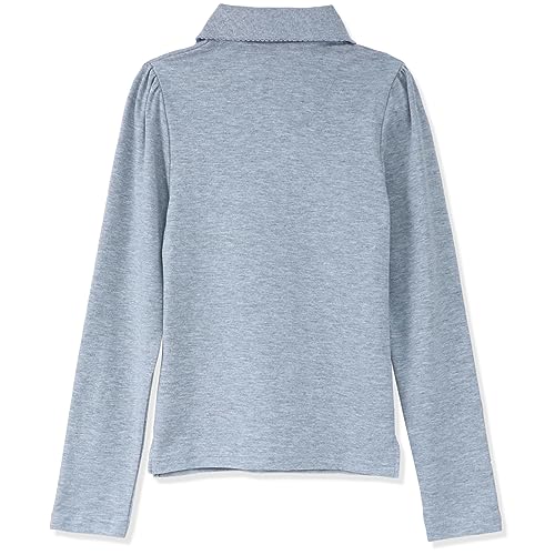 Image of Girls 2T-20 Long Sleeve Pique Polo Uniform Shirt