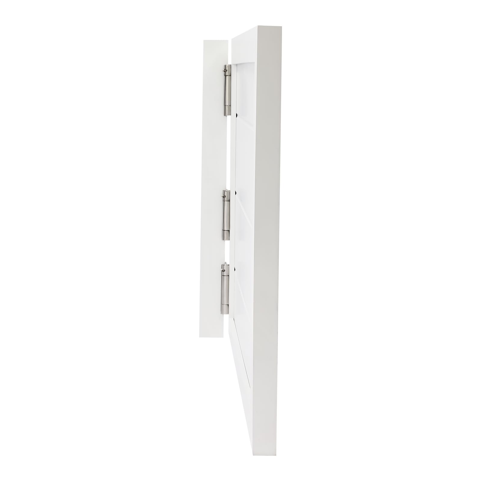 Porta lamellare, porta basculante, 90 x 60 cm, porta basculante in legno massiccio, porta basculante per caffè, centri commerciali, ristoranti, bar (bianco)