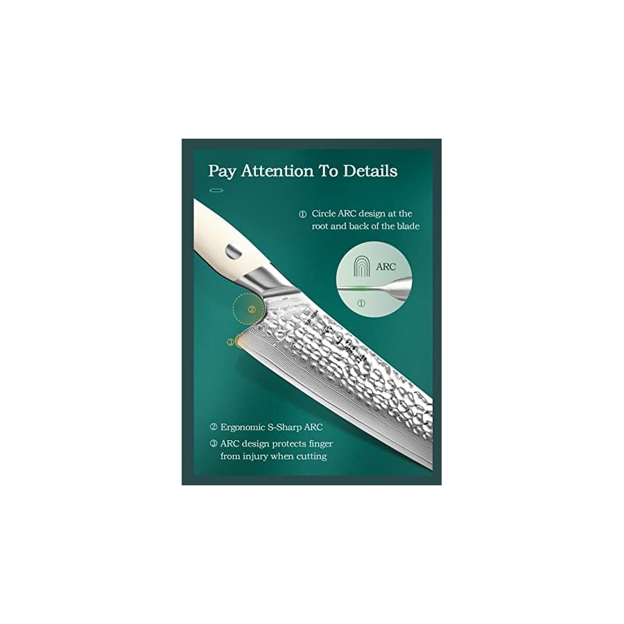 HEZHEN-Damascus-Steel-Kitchen-Knife-Set-5PCS-67-Layers-Damascus-Chef-Knife-Universal-Peeling-Knife-Paring-Bread-Knife-Ivory-White-G10-Handle-Cooking-Tools HEZHEN Damascus Steel Kitchen Knife Set 5PCS, 67 Layers Damascus Chef Knife Universal Peeling Knife Paring Bread Knife, Ivory White G10 Handle Cooking Tools
