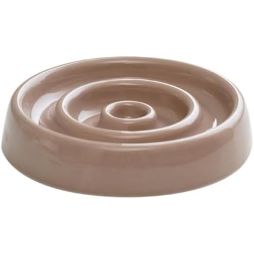ZLBYXLUしっぽの幸せ本舗 早食い防止 食器 最後まで食べやすい 猫 小型犬 陶器 洗いやすい 安定 3色展開 高さ2種類 スローフィーダー 犬猫用、早食い防止 食器、陶器 ペットボウル、小型犬 ごはん皿、猫 高さ調整 食器、嘔吐防止 ペット用品、食洗