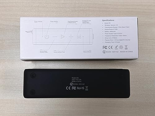 Raymate Bluetooth Speakers, 20W IPX7 Waterproof Speaker, Bluetooth-V5.0, HiFi Stereo Sound, 1000mins Playtime, Portable Speaker for Home, Outdoor, Party