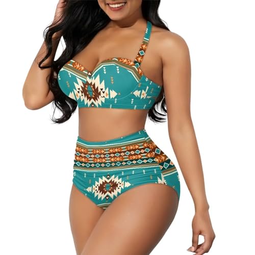 Amazon.com: Talayituse Aztec American Tribal Pattern Bikini Sets