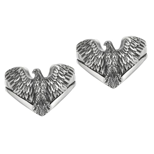 Accessoires bijoux du doigt bague ajustable aigle argenté pierre de naissance femme
