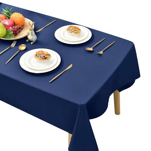 Hiasan Tischdecke Abwaschbar Abwischbare Tischtuch Eckig Blau 130x130cm – Ansicht 7