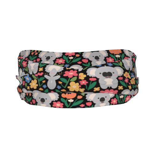Boys Girls Cute Koala And Flowers Art Sports Sweatband Multi Style Beauty Skinny Hair Band Headdress for Yoga Travel Spa3