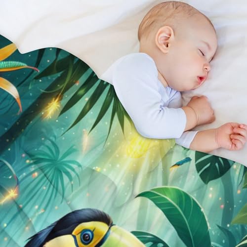 Couverture oiseau long bill douce pour lit et canapé 130x180cm
