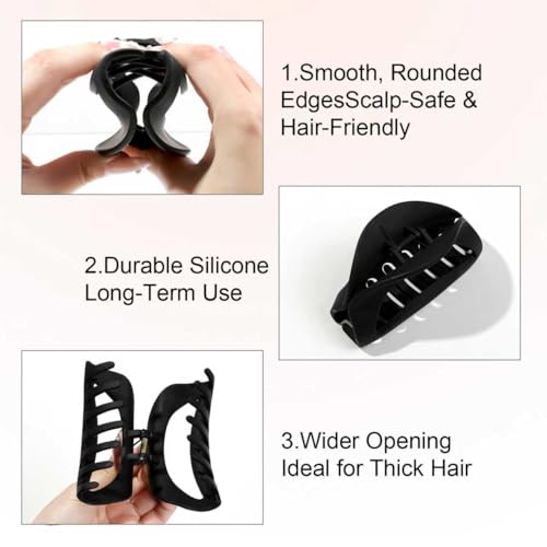 6 piezas de pinzas de silicona para cabello miniatura 4