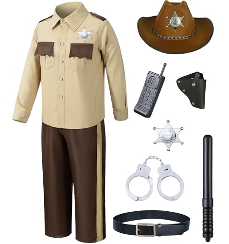 Disfraz completo sheriff vaquero para niños 3-13 años miniatura 2