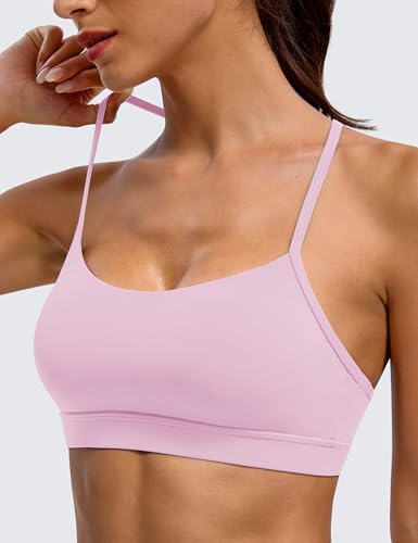 Image of BAYDI Clouduxi Y Back Sports Bra for Women - Padded Racerback Spaghetti Strap Low Impact Workout Yoga Bra, A-C Cups