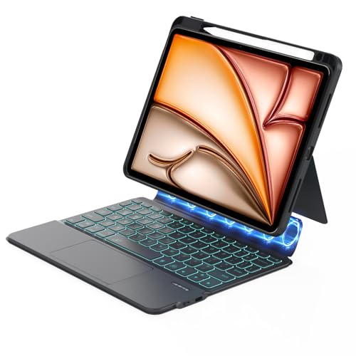 Protège iPad Air 13 robuste anti-chute avec pavé tactile intégré noir