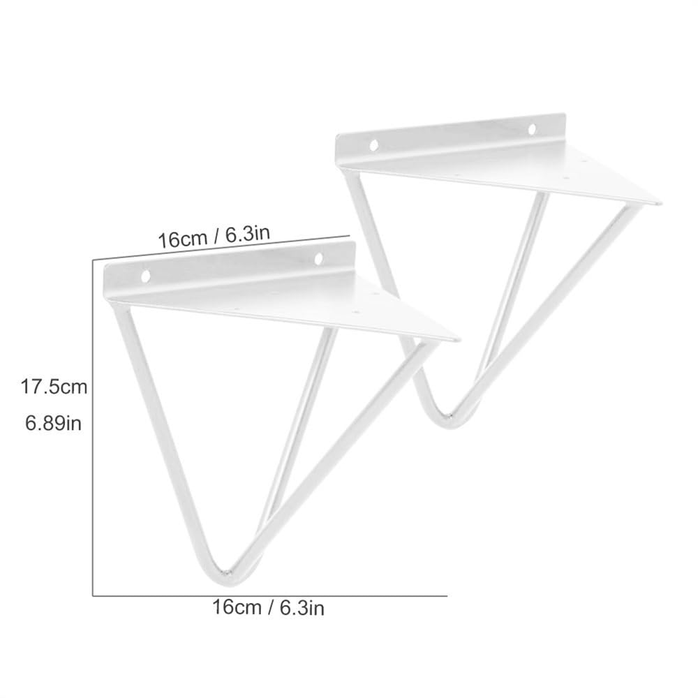 wsparcie regału 2 SZTUKI Salon Wystrój Home Decor Trójkąt Rack Iron Art Montowane Ścienne Książki Półka Wspornik Kuchnia Kuchnia Salowa regał ścienny(Gold)