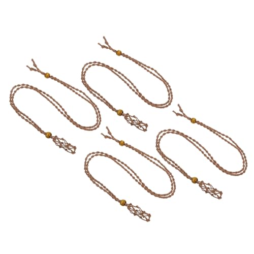 PATIKIL Empty Stone Necklace Holder, 4 Pcs Crystal Stone Holder Cage