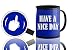 Funny Coffee Mug Have a Nice Day Middle Finger Funny Coffee Cup 11oz 100% Ceramic Mug Blue