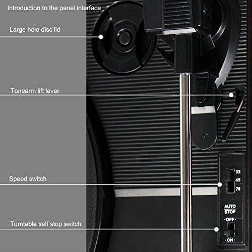 Tourne-Disque en Vinyle, Lecteur de Disque Rétro Portable 3 Vitesses 3 Tailles avec BT et 2 Haut-parleurs Stéréo… - Les Beatles, Paul McCartney, John Lennon, RIngo Starr, George Harrison Tourne-Disque en Vinyle, Lecteur de Disque Rétro Portable 3 Vitesses 3 Tailles avec BT et 2 Haut-parleurs Stéréo… – Image 6