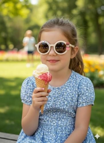 Image of PLAS ART STUDIO Customised round sunglasses Kids Sunglasses Get Kids Name on Frame For Girls & Boys. (Recommended Age 2+)