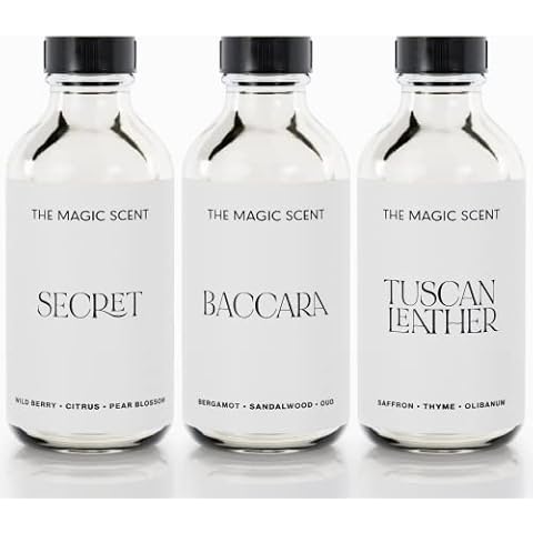 The Magic Scent Perfume Station Essential Oils Set - Premium HVAC, Cold-Air, & Ultrasonic Diffuser Oil Scents - Gift Set of 3 Aroma Oils x 8.5 Fl Oz Cover