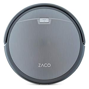ZACO A4s stofzuigrobot, automatische stofzuigrobot, borstel voor kortpolig tapijt, stille werking meer dan 2 uur stofzuigen, valbeveiliging, zakloos, stofreservoir 450ml, oplaadstation