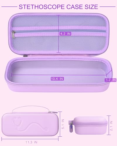 Image of Stethoscope Case for 3M Littmann Classic III & Lightweight II S.E, Purple
