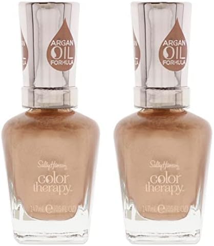 Sally Hansen Esmalte de uñas de terapia de color, brilla con el flujo, paquete de 2