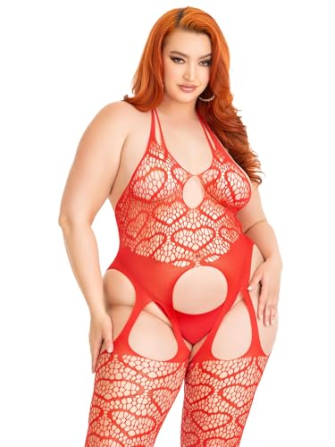 Lingerie Set Leg Avenue rouge résout le compromis entre confort et séduction 1X-2X