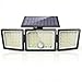 CLAONER 【136 LED/3 Modes】 Solar Motion Sensor Lights, Wireless Outdoor Solar Lights with 270° Wide Angle IP65 Waterproof Solar Motion Light for Front Door, Yard, Garage, Fence (2400LM 2 Pack)