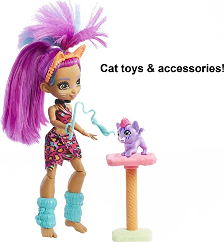 Muñeca Cave Club Purr-FECT con Accesorios y Gatito miniatura 5