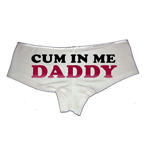 Sexy Girl Rock Yes Daddy Panties – Flirty Low-Rise Underwear for Confident Women, Romantic Tease & Couple Intimacy Gifts White