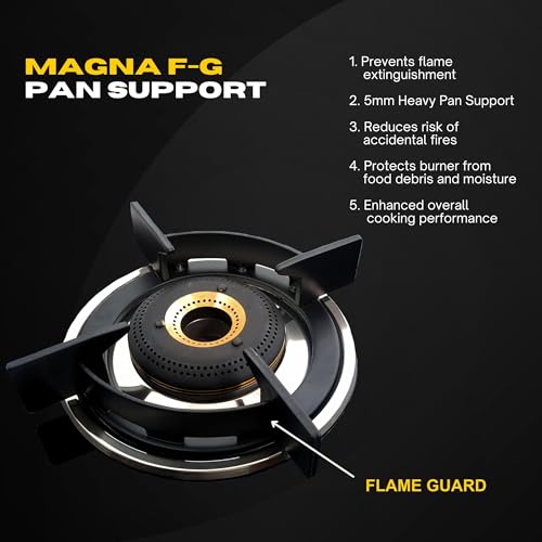 Image of Unicook Ultra Slim 3 Burner Gas Stove | Auto Ignition | Forged Brass Burners | 6mm Glass Cooktop | ISI Certified | 3 Years Warranty on Glass & Burners + 2 Year Comprehensive Warranty