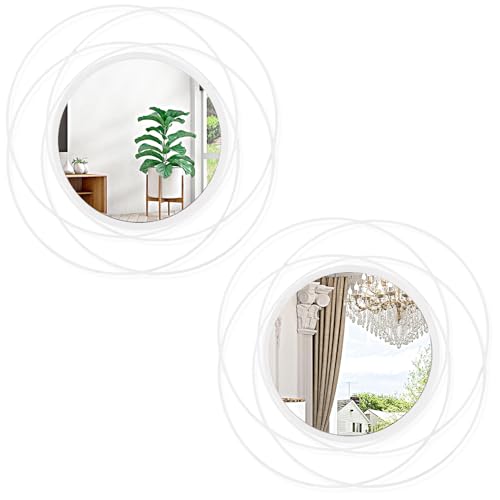 HLFMVWE Circle Mirrors Wall Decor Iron Frame Wall Art Round