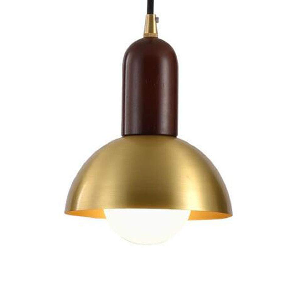 Luminaire suspendu vintage en laiton massif et finitions bronze