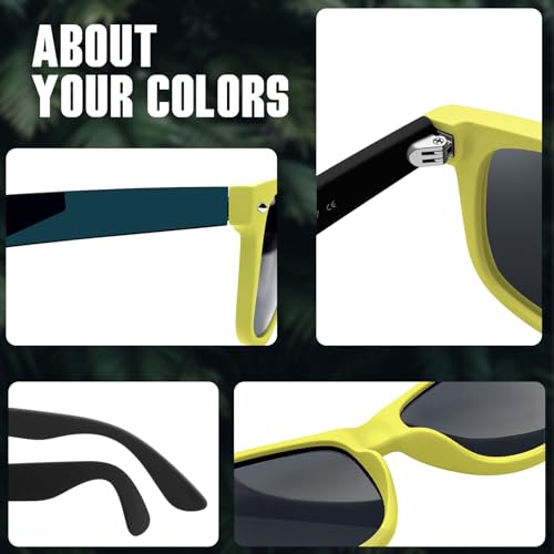 Image of Joopin Square Sunglasses Polarized UV400 Designer Sun Glasses Men Women | Oversized, Plastic Frame, Retro, Vintage, Unisex, Trendy Shades for Driving, Party, Fishing, Business, Costume