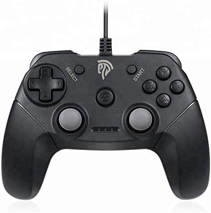 EasySMX EG-C3071 Wired USB Game Controller Joystick with Dual-Vibration Feedback for PC/PS3/TV Box/Android Phones (Black)