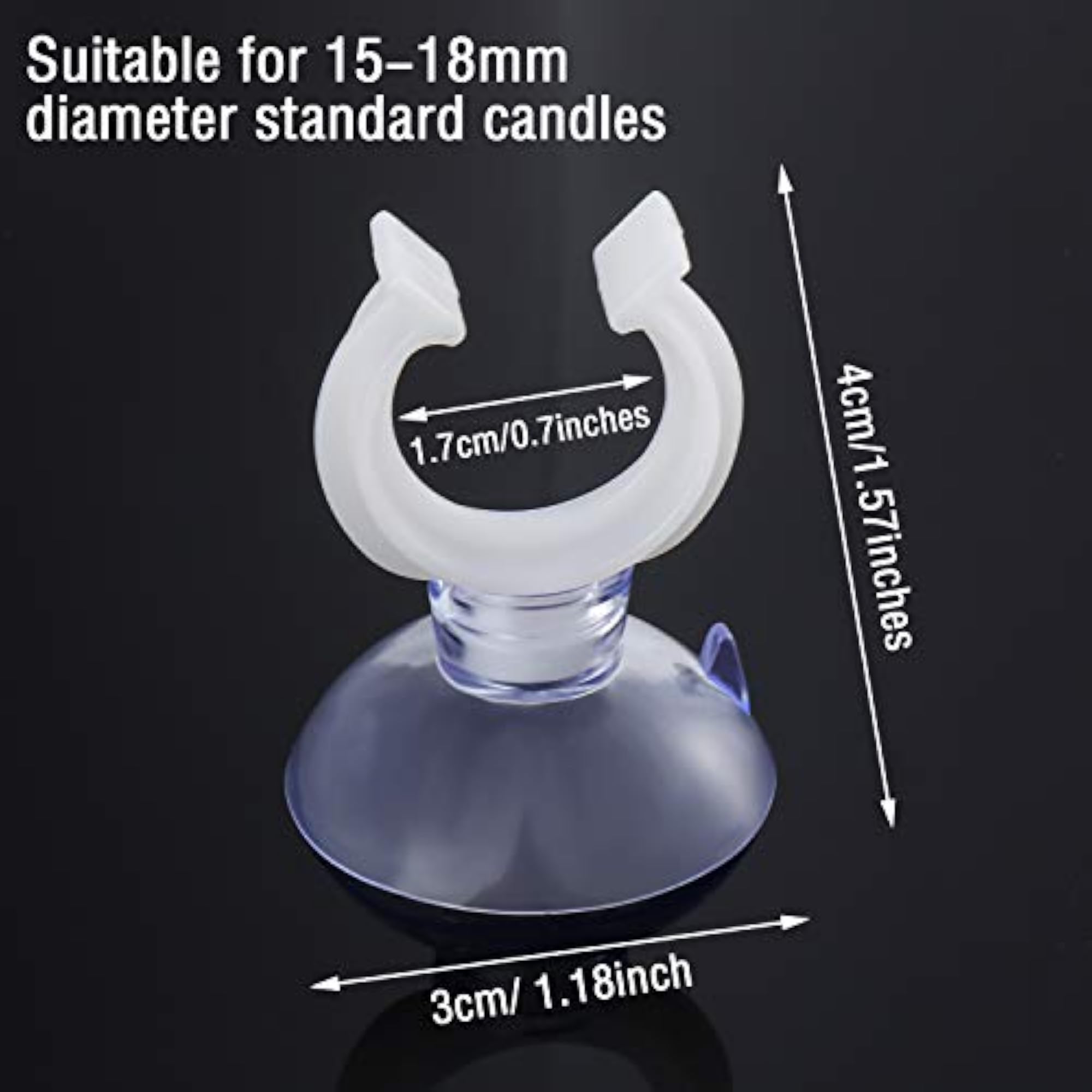 Christmas Candle Suction Cups Holder Clips Gift
