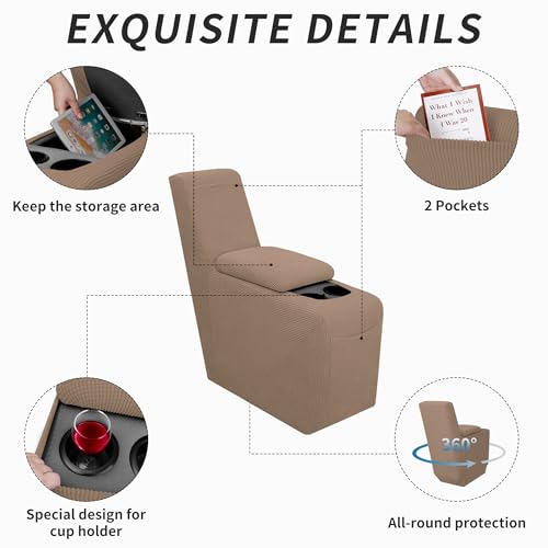 image for Easy-Going 2-Piece Recliner Console Cover for Reclining Loveseat Cover