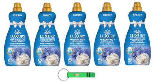 Luxury Ammorbidente Energy, ammorbidente concentrato, detersivo liquido per bucato, 40 lavaggi, 900 ml + portachiavi Beni Culinari