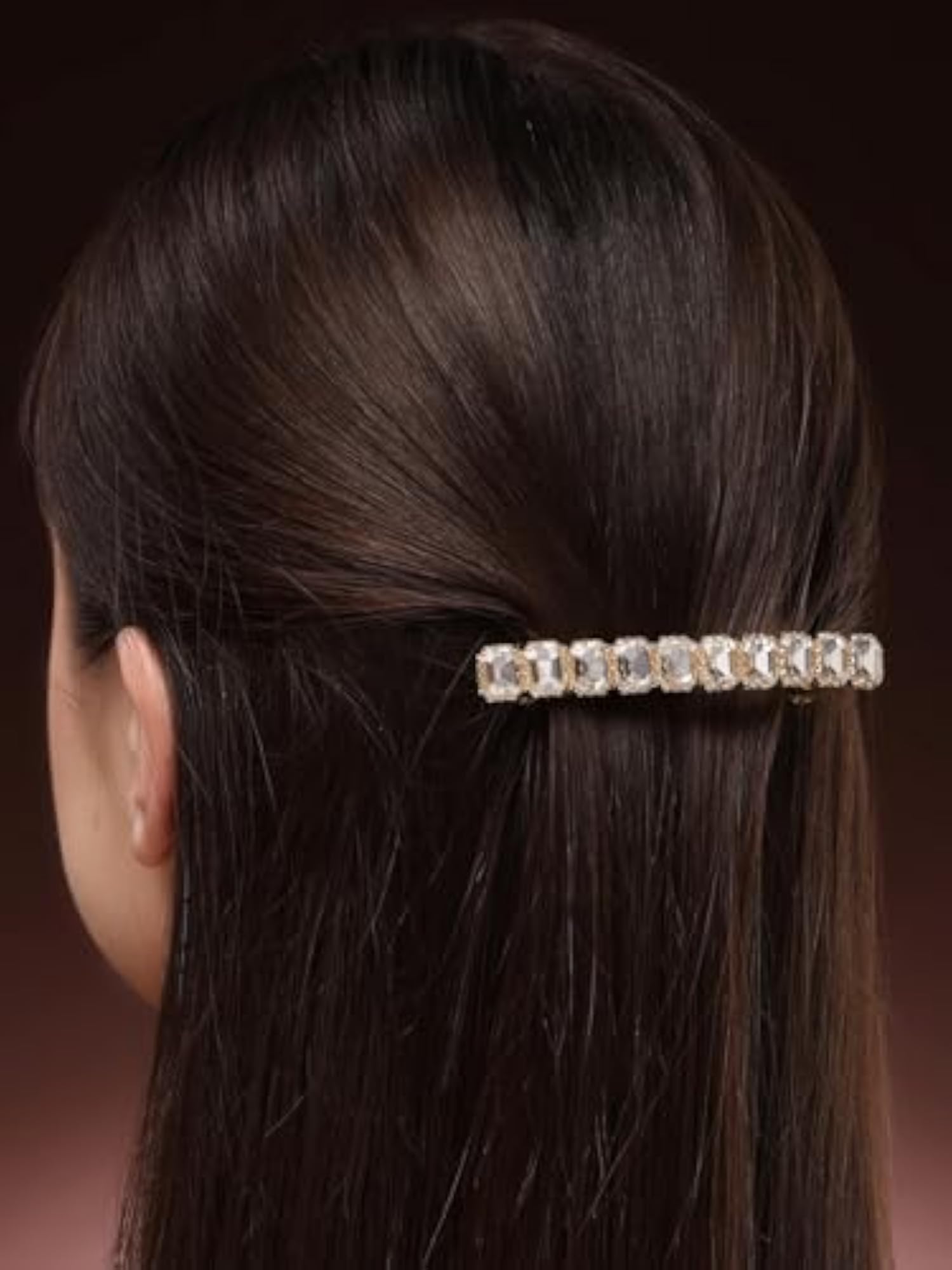 Stone Metal Clip Back Clip, Elegant Hair Accessory