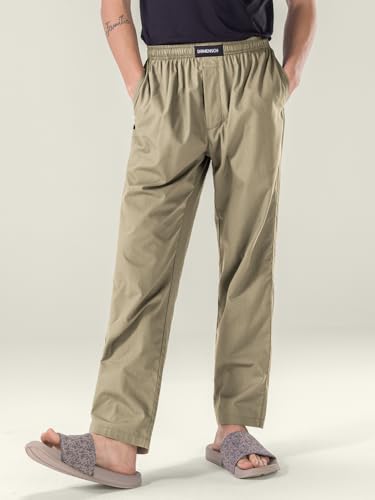 Image of DAMENSCH Relaxed Fit Premium Cotton Casual Style, Dual Pockets, Ultra light, Breathable, Anti-Bacterial, Stretchable, Soft Comfortable, Lounge Pyjamas For Men