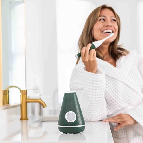 Image of Tao Clean UV Sanitizing Sonic Toothbrush and Cleaning Station, Electric Toothbrush, Dual Speed Setting, Evergreen
